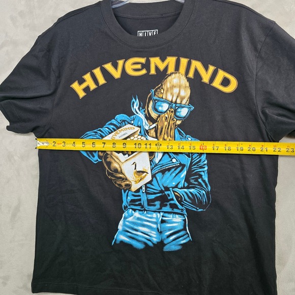 HiveMind Men's Medium Black Graphic T Shirt Duck Graphic Print Tee - Picture 4 of 8